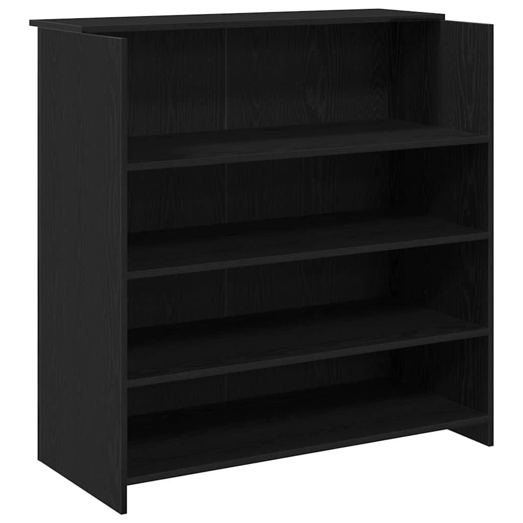 vidaXL Empfangstheke Schwarz 100x103.5x50 cm