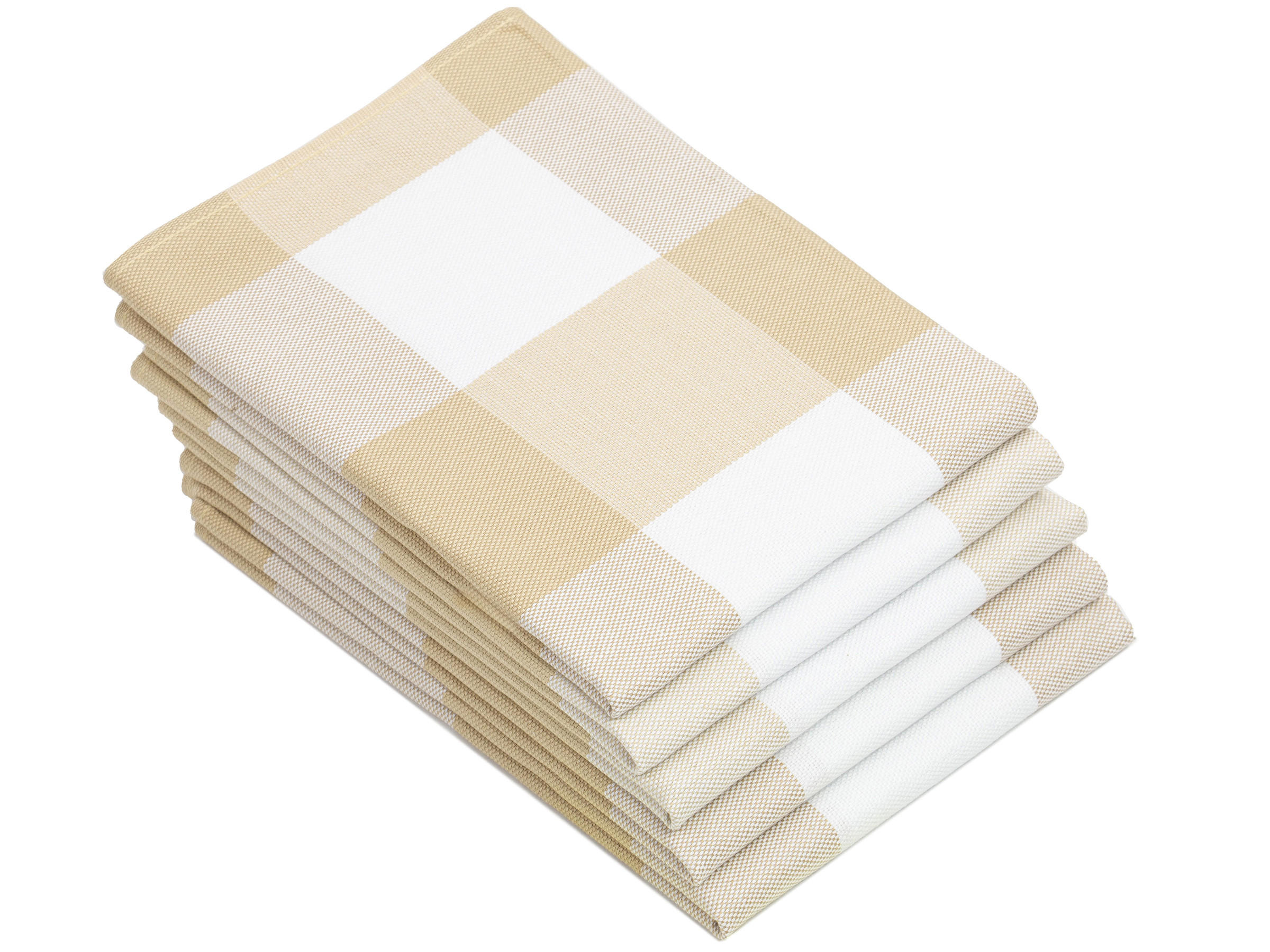 GESCHIRRTÜCHER, 5er-Set, 50x70 cm, 100% Baumwolle, Braun - Beige, Textil (50/70cm) - Zollner
