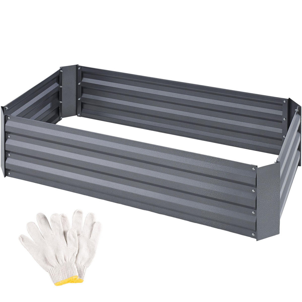 HOCHBEET Pimpinella,120 x 60 x 30 cm,grau - Grau, Metall (60/30/120cm) - tectake