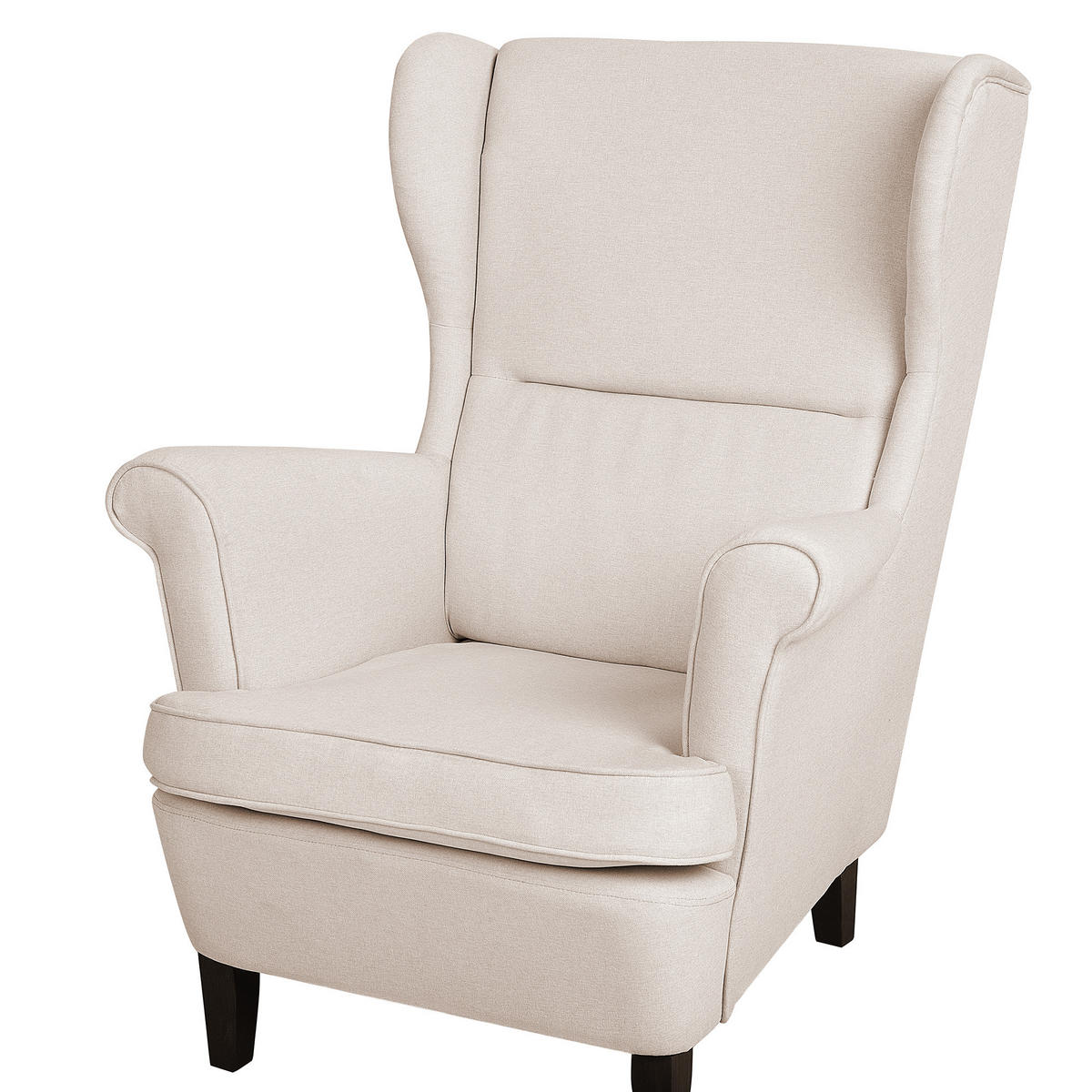 SESSEL Polsterbezug Beige Abson - Beige, Holz/Textil (74/102/63cm) - Beliani