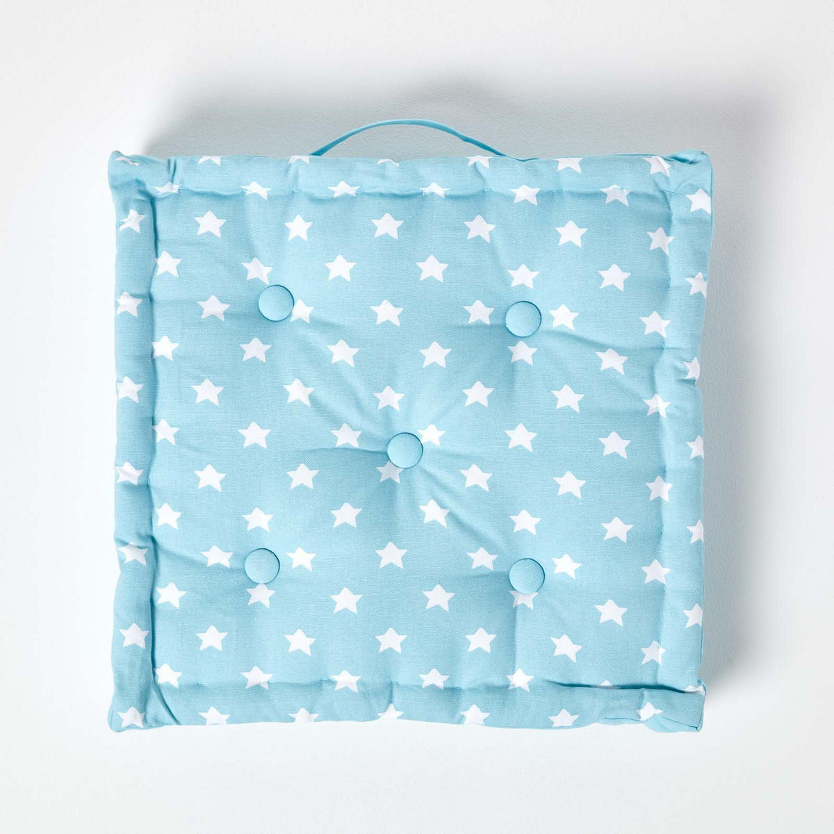 SITZKISSEN Sterne blau 40/40/8 cm - Blau, Textil (40/40/8cm) - Homescapes
