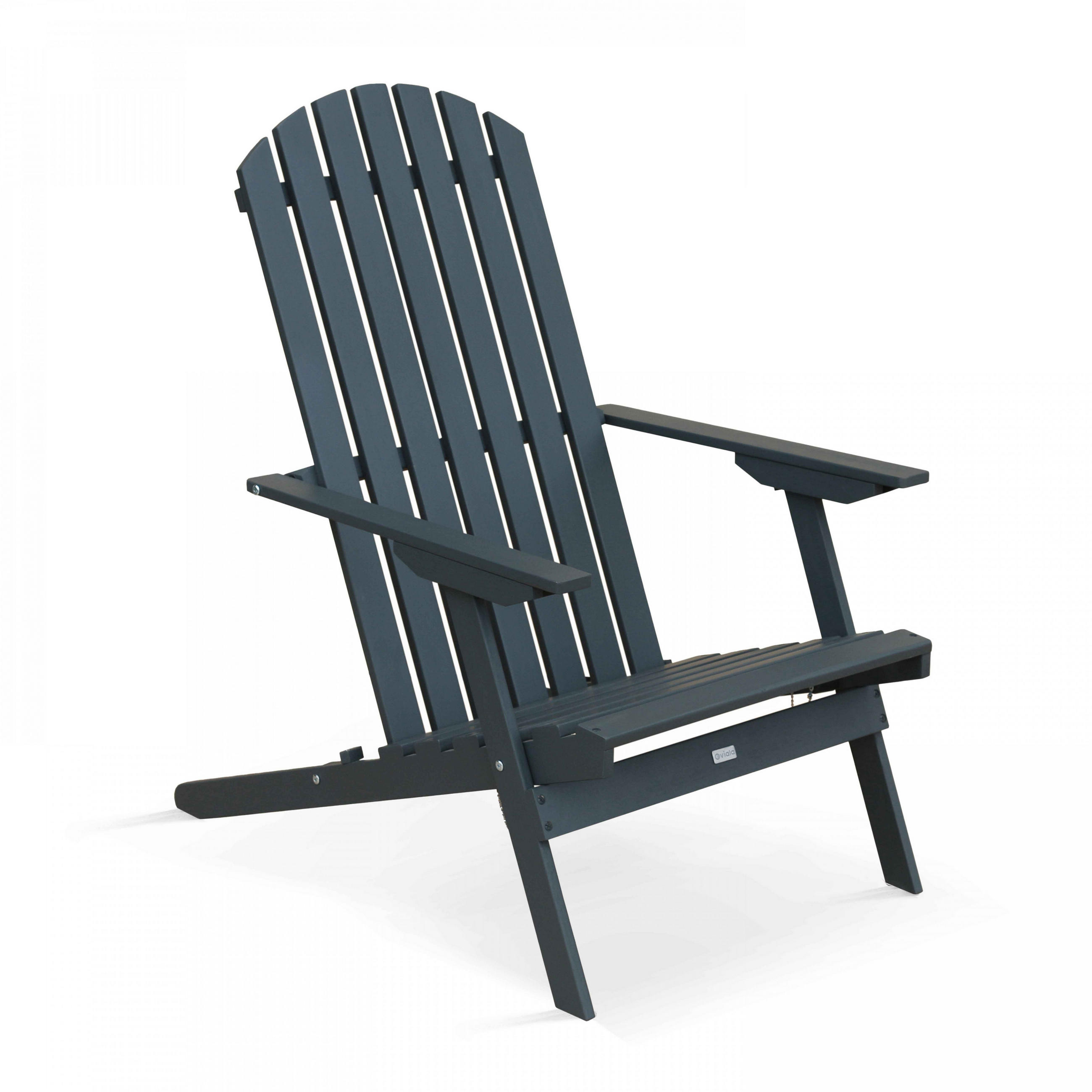 RELAXSESSEL, Grau - Grau, Holz (84/95/59cm) - Oviala