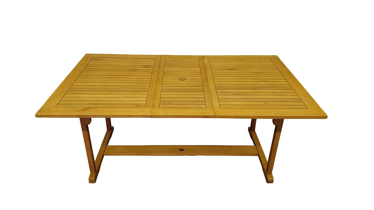 GARTENTISCH Liberia mit Auszug 180-260 cm - Eukalyptusholzfarben, Holz (180/110/75cm) - Sedex