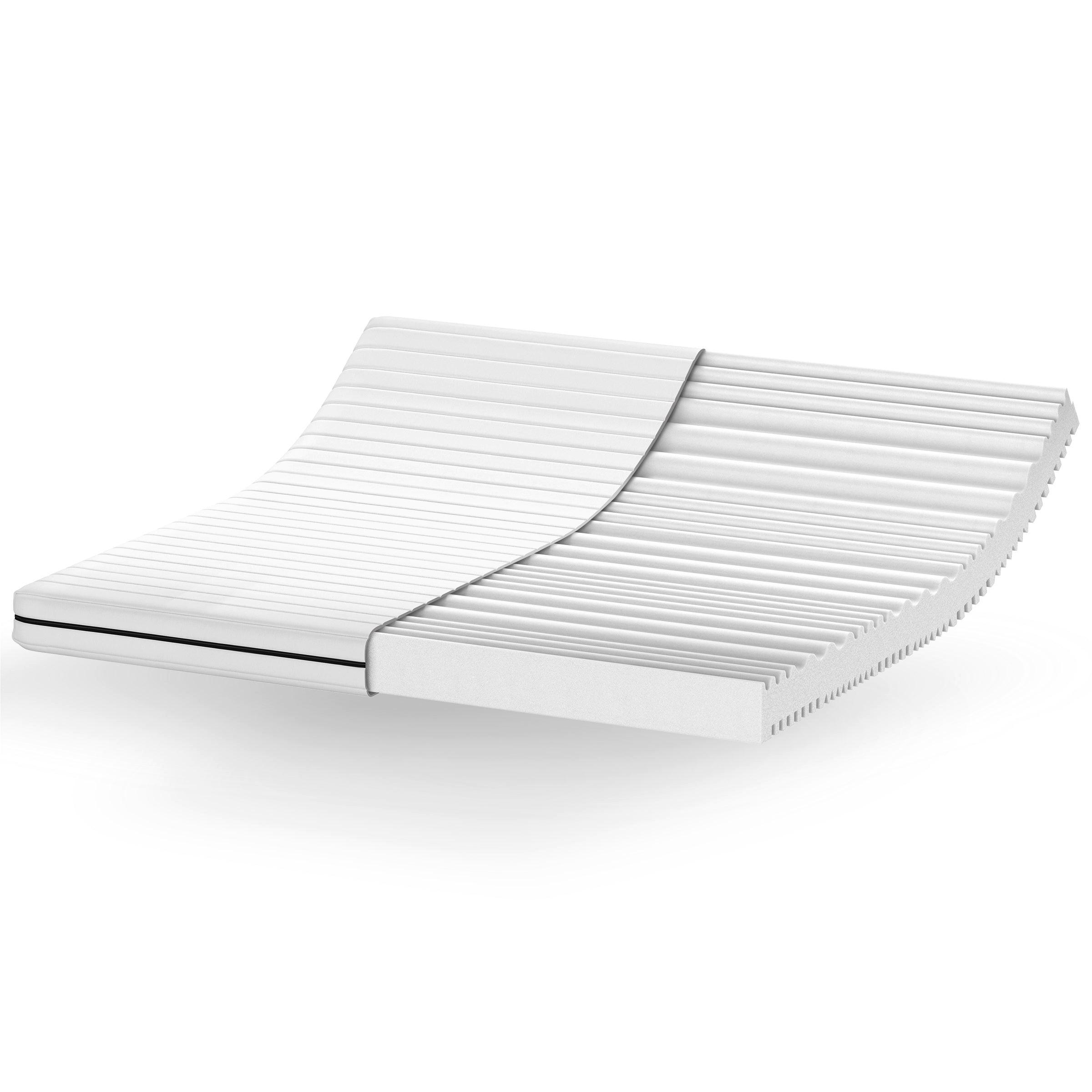 KALTSCHAUMMATRATZE 200x200 H2 H3 - hygienisch und allergikergeeignet - pflegeleichter Bezug - ideal für Gästezimmer oder Ferienwohnung - Höhe 15 cm - Weiß, Textil (200/200cm) - Mister Sandman