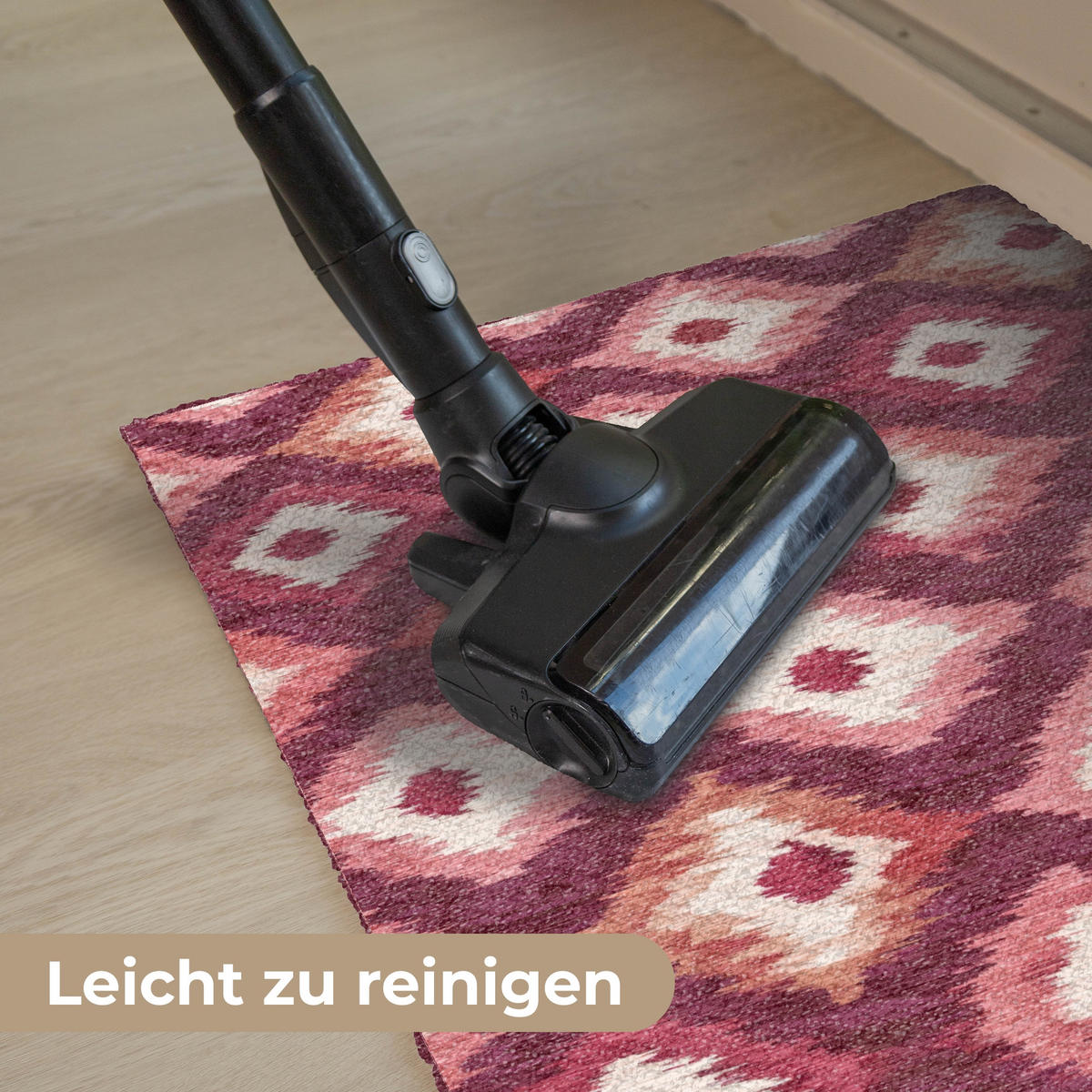 ROHOŽKA Diamantové tvary - Růžová - Vzor - Textura 90x60 cm - bobulová, plast/umělá hmota (90/0.4cm) - MuchoWow