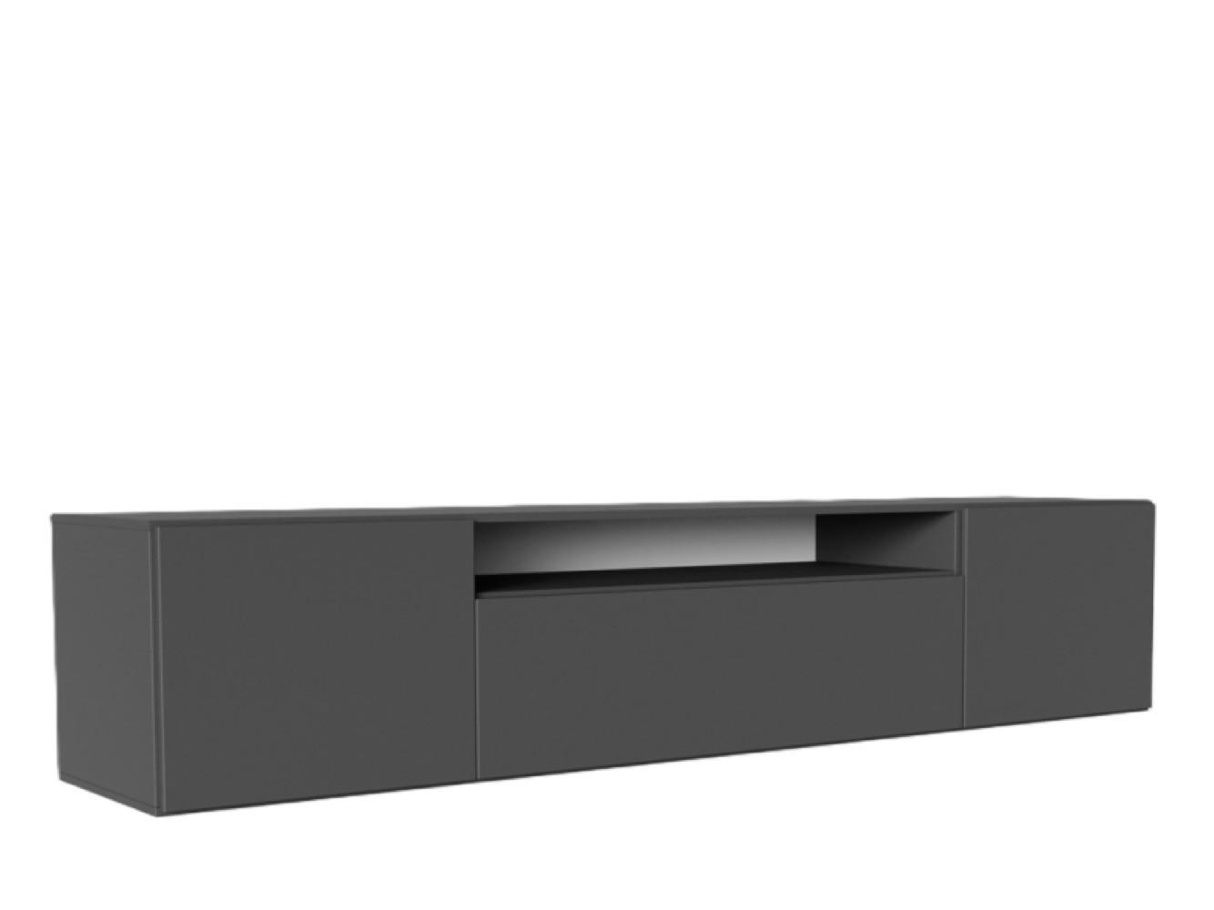 TV-LOWBOARD Grafit LION Hängend 200 cm - Graphitfarben, Holzwerkstoff (200/40/41cm) - Sepro Meble