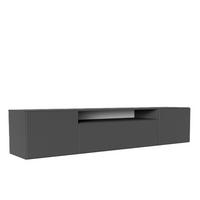 TV-LOWBOARD Grafit LION Hängend 200 cm - Graphitfarben, Holzwerkstoff (200/40/41cm) - Sepro Meble
