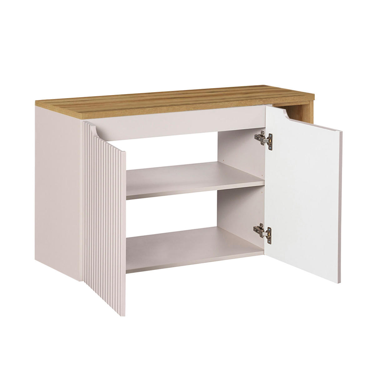 KOUPELNOVÝ NÁBYTEK 100.4cm Riva 2er-Set Kašmír a dřevo - béžová, kompozitní dřevo (100.4/59.5/40cm) - Petits-meubles