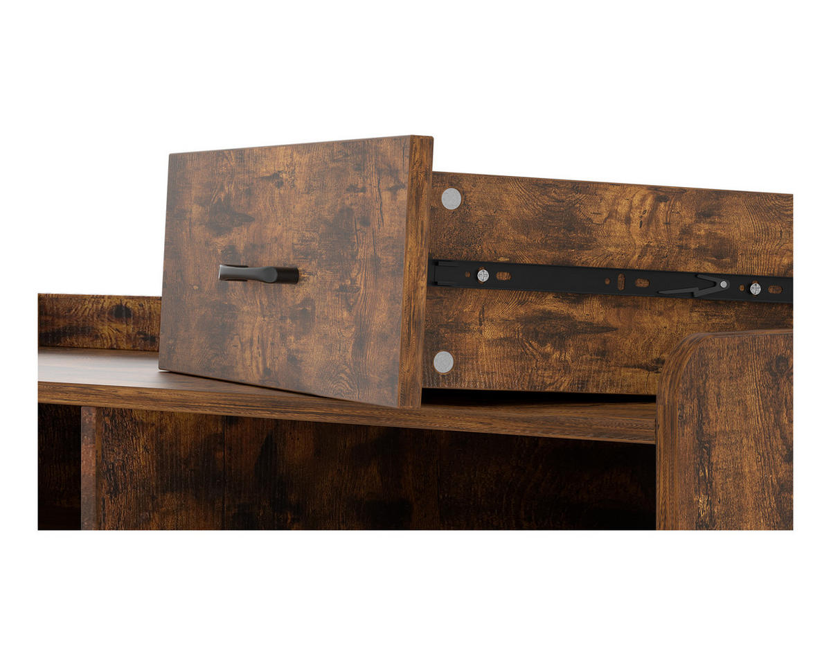 SIDEBOARD in 107/80/40cm - Dunkelbraun, Holzwerkstoff/Metall (107/80/40cm) - HOMAVO