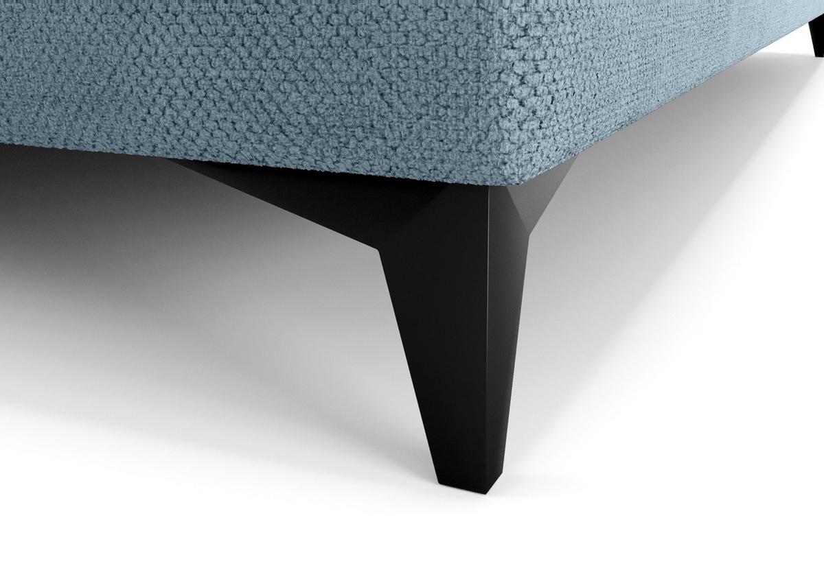 BOXBETT ONO mit Matratze H3, Bonell und Topper 140x200 CURIO 74 - Blau, Textil (140/200cm) - Bedante