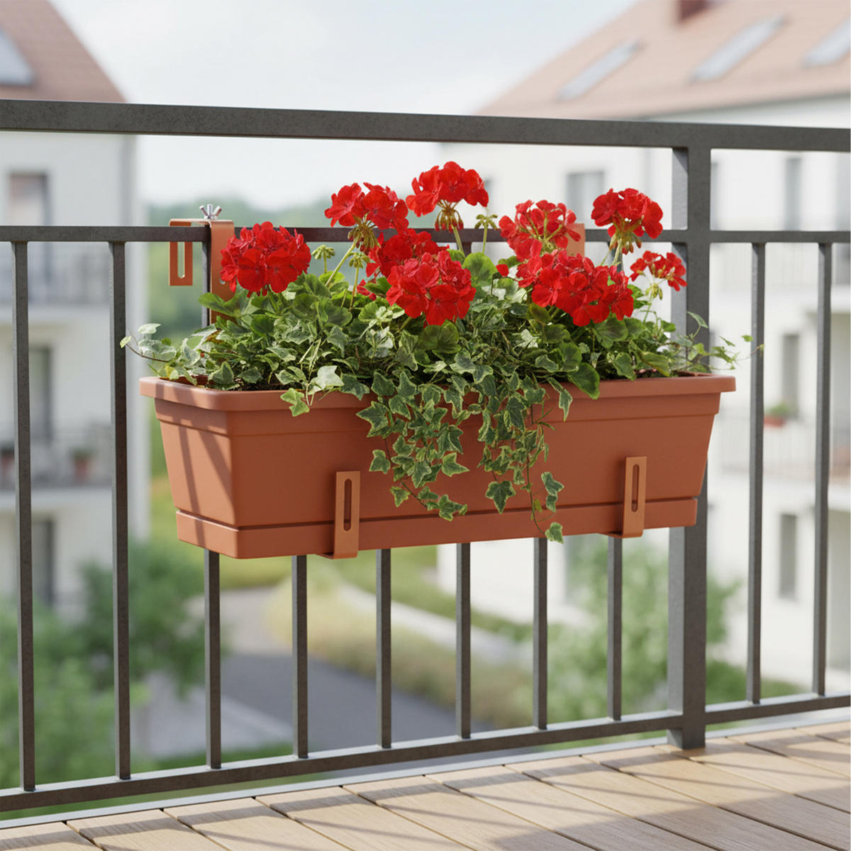 HÅLLARE BLOMLÅDA ljusbrun 4-pack - Ljusbrun, Metall (2/17/34cm) - Relaxdays