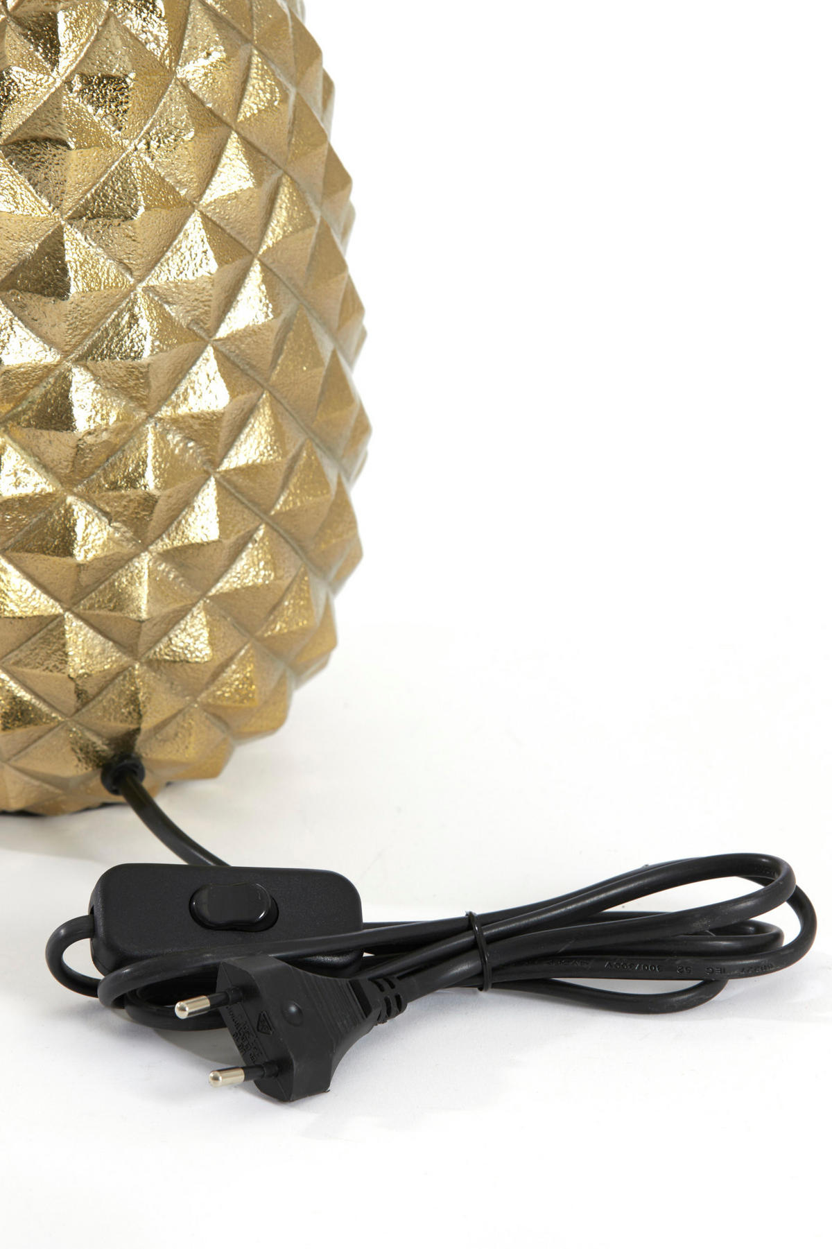 LAMPENFUSS Ananas Gold Ø20/42 cm - Goldfarben, Metall (20/19/42cm) - Light & Living