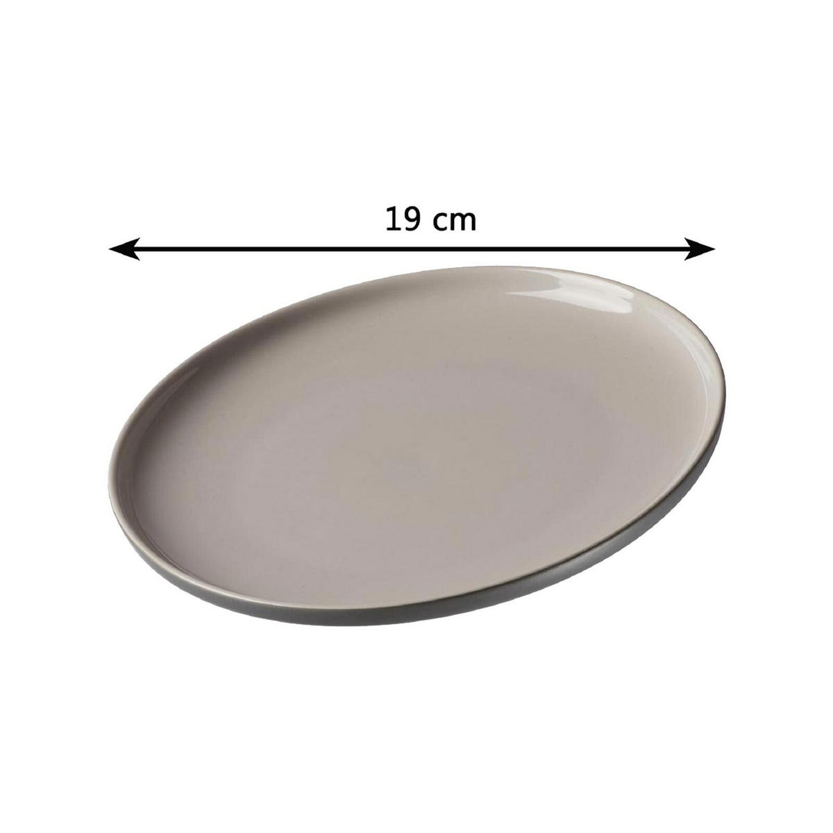 DESSERTTELLER Jasper Grau ø 19.0 cm 6er Set - Grau, Keramik (19cm) - Ritzenhoff Breker