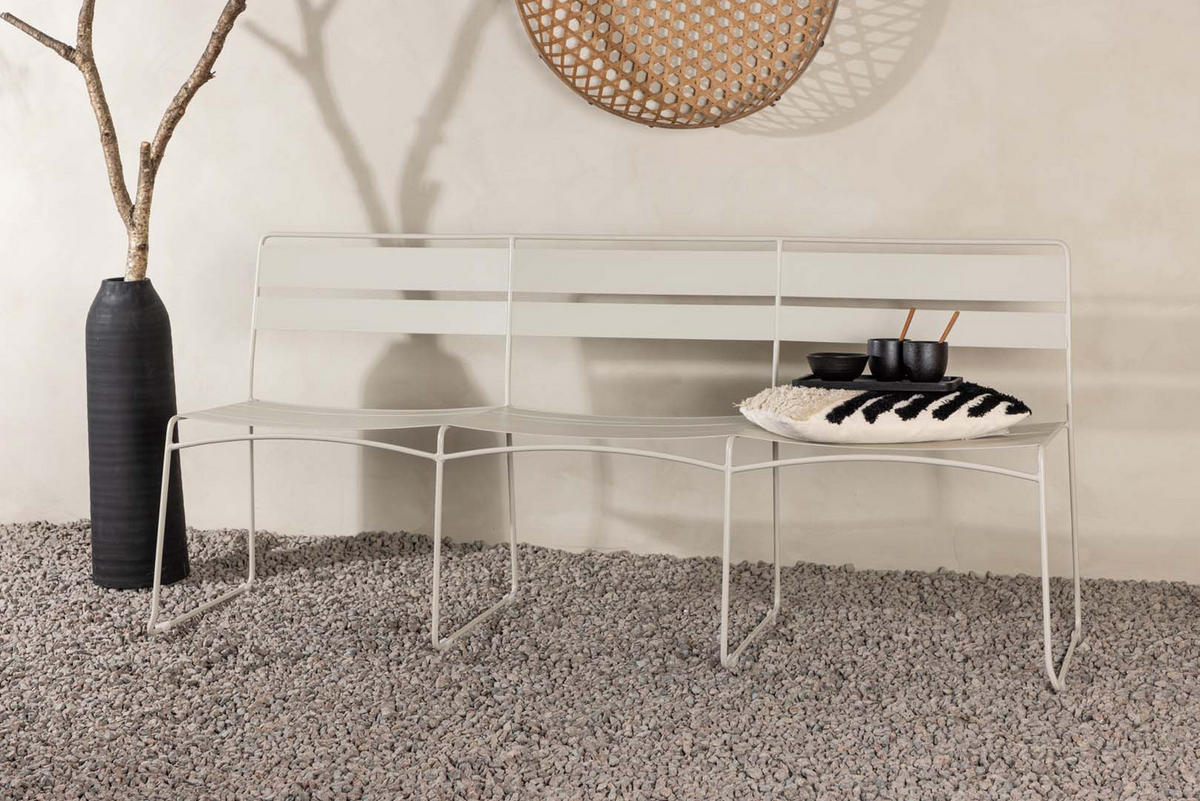 GARTENSOFA beige - Beige, Metall (180/78/55cm) - ebuy24