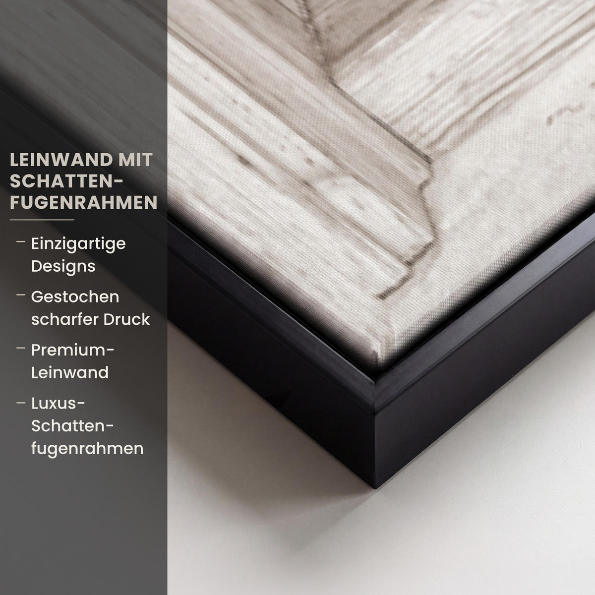 LEINWAND Bilder mit Rahmen - Winterlandschaft - Hütte - Berge - Ausblicke - Aussicht - Natur - 80x120 - Weiß Hochglanz, Textil (80/120cm) - MuchoWow