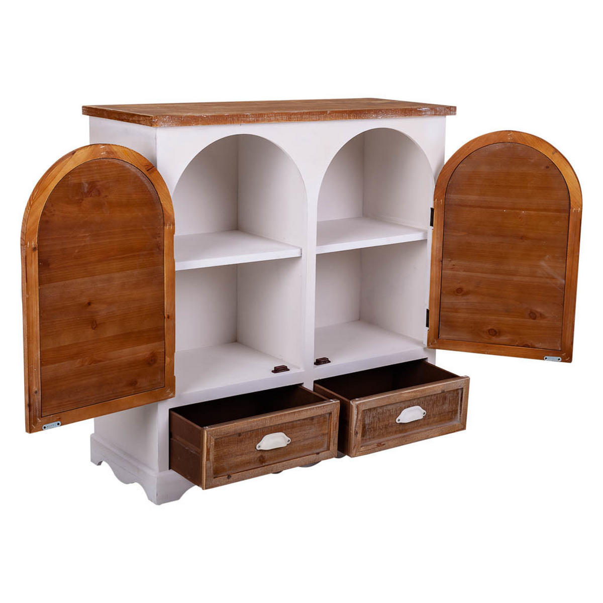 SIDEBOARD aus Holz 90x35x90 cm - Multicolor, Holz (90/90/35cm) - Wanderlust