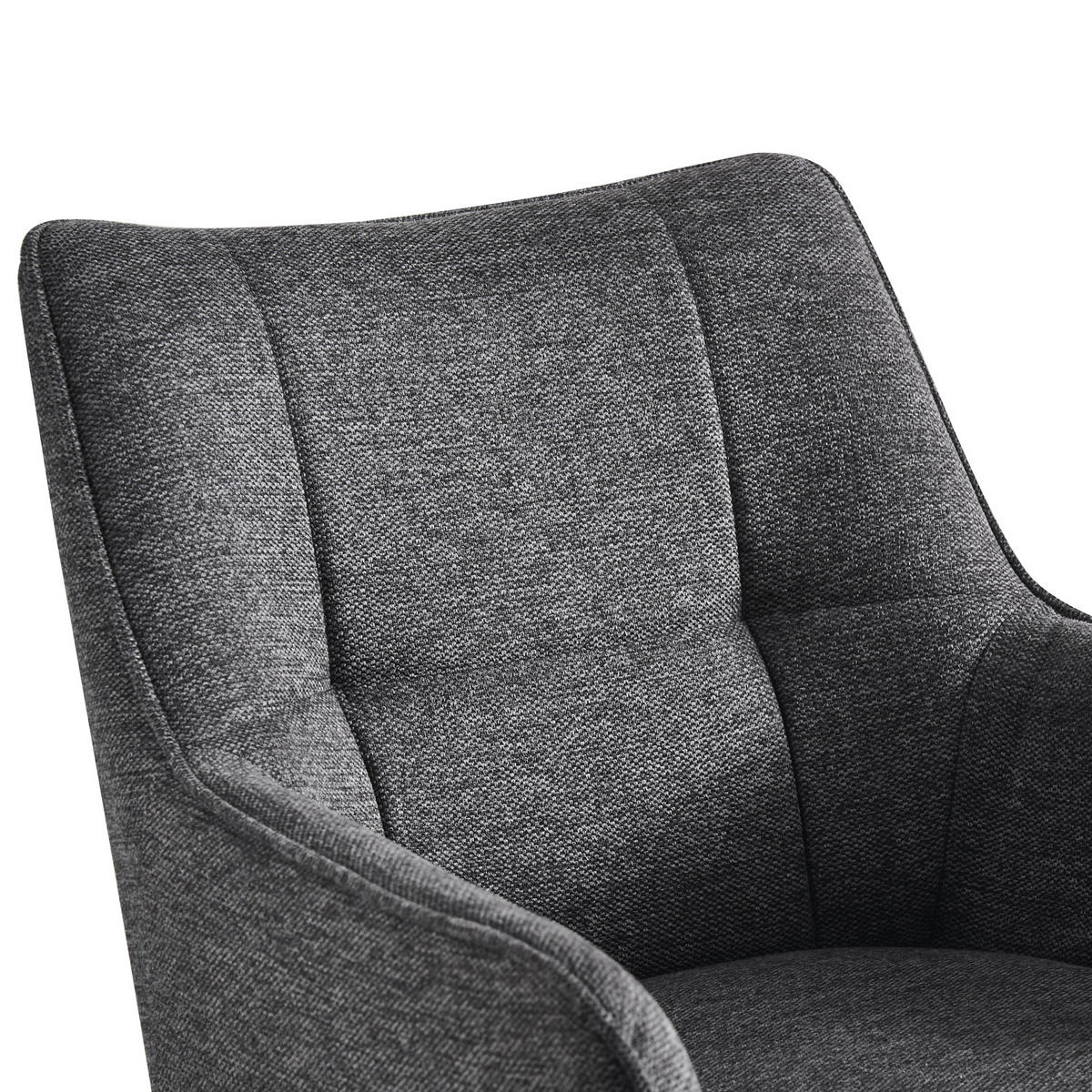 ARMLEHNSTUHL BREIGHT Anthrazit 2 Stück - Anthrazit, Textil/Metall (56/83/59cm) - B&D Home