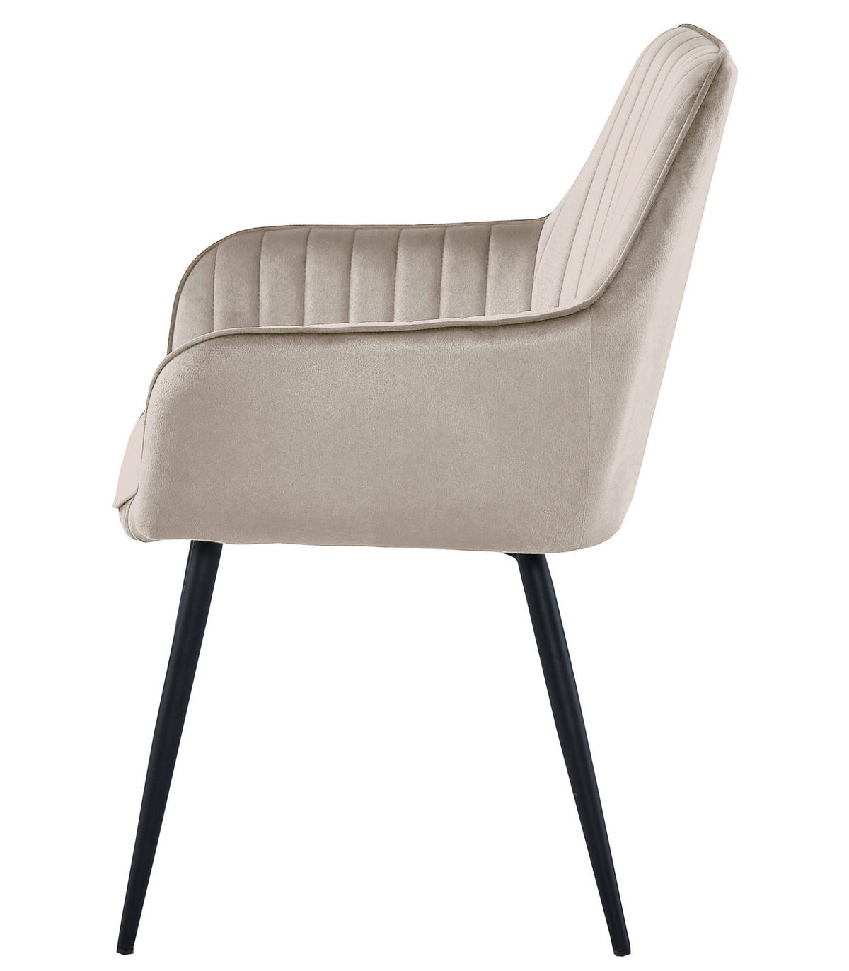 STUHL Dunkelbeige 56,5x60,5 cm SOLDEN Ergonomisch - Schwarz, Metall (56.5/50/60.5cm)