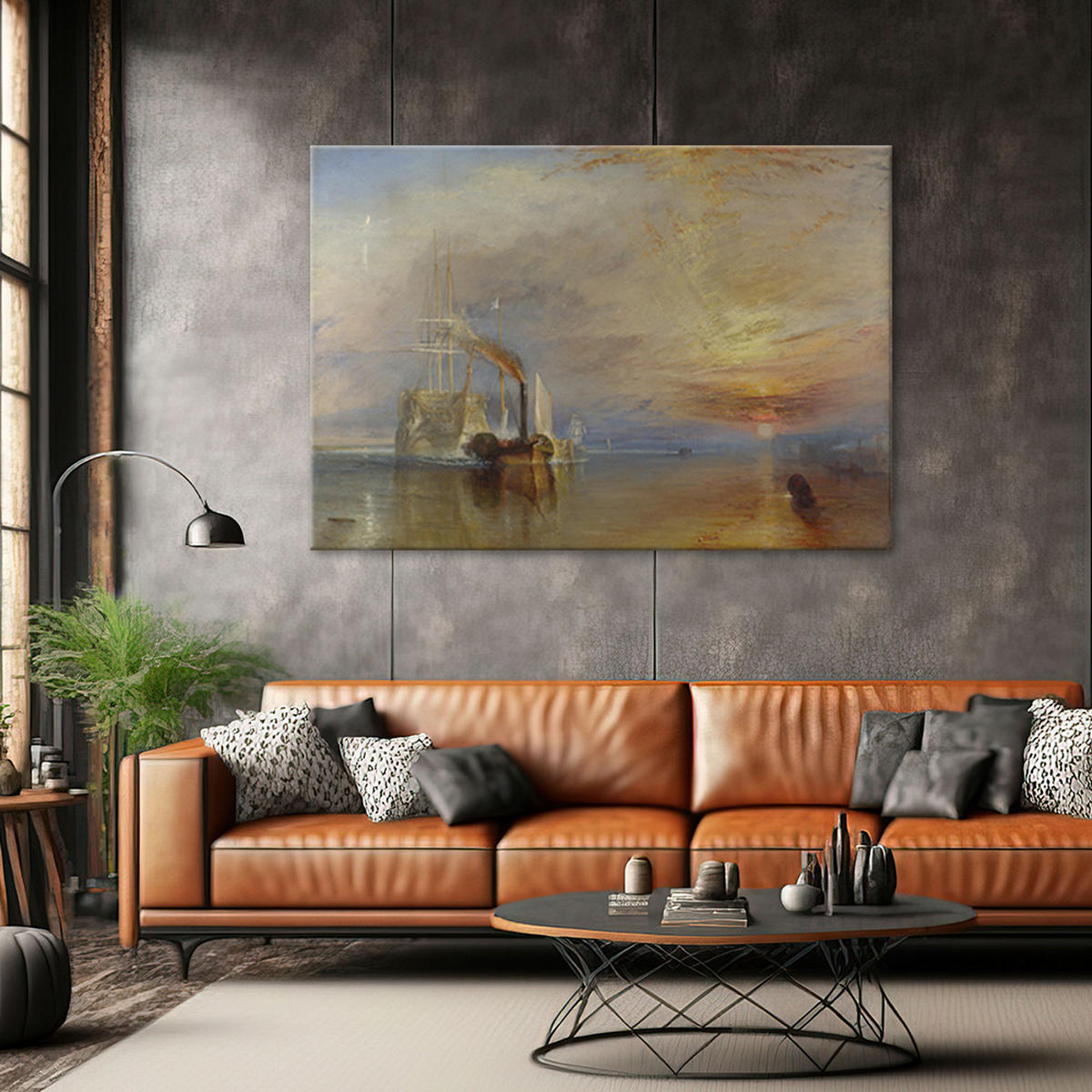 WANDBILD der letzte weg des temeraire william turner - Multicolor, Textil (60/40cm) - Feeby