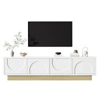 TV-ELEMENT mit 4 Türen 175 x 40 cm MDF Weiß - Weiß, Holzwerkstoff (40/41.5/175cm) - Beauniv
