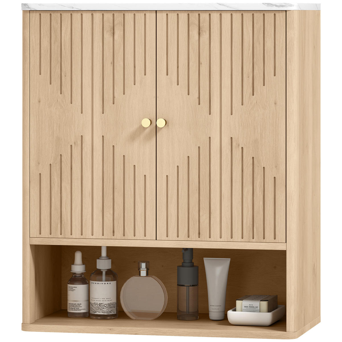 HÄNGESCHRANK Eiche 1 Stück - Beige, Kunststoff (60/70/18cm) - GiPP