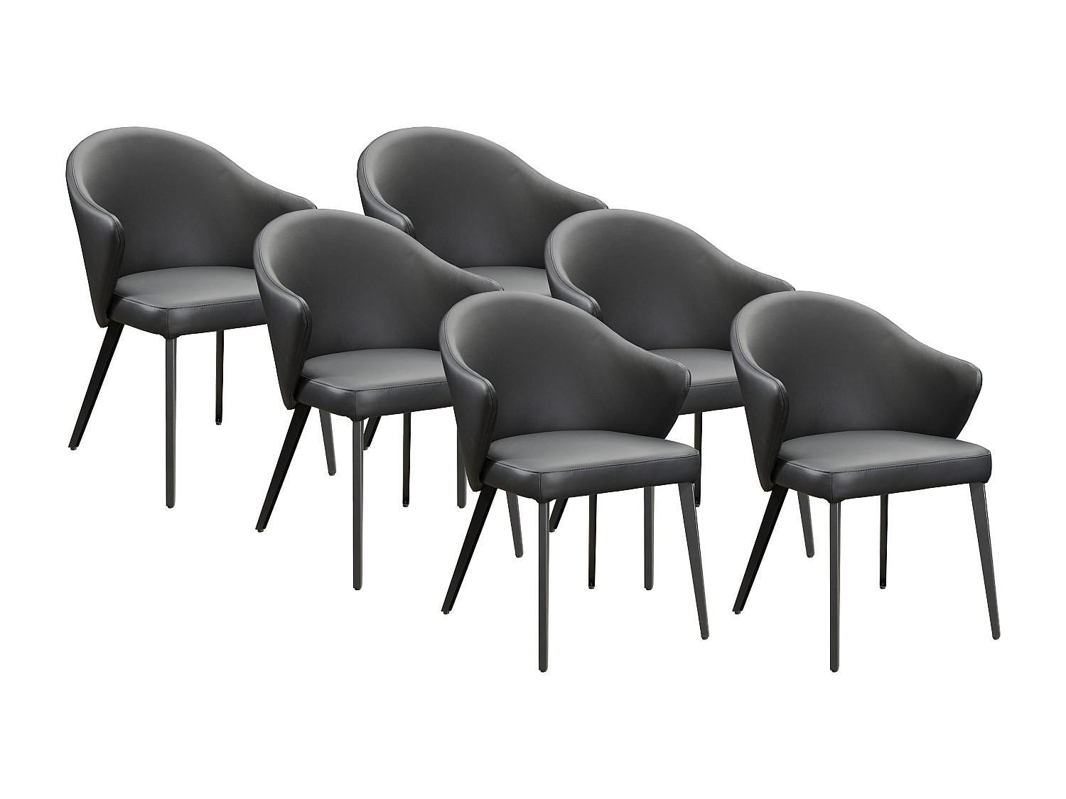 Vente-Unique Stuhl Schwarz 58x84x62.5 cm