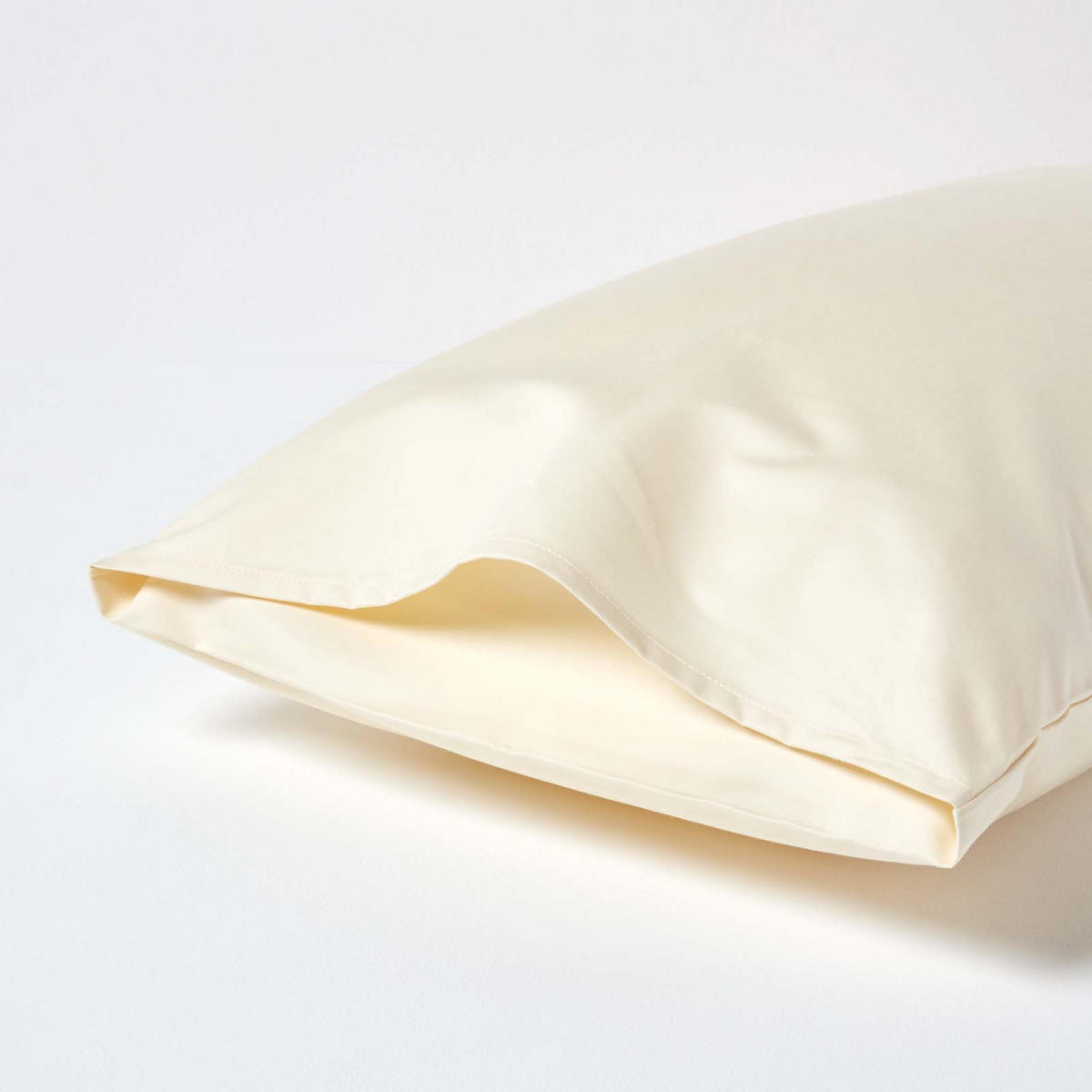 KISSENBEZUG Premium, Ägyptische Baumwolle, Fadendichte 1000 - Creme, Textil (48/74cm) - Homescapes