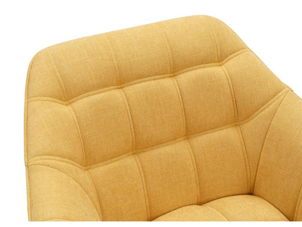 SESSEL - Stoff - Senfgelb - CASERTA - Gelb, Textil (73/77/82cm) - Vente-Unique