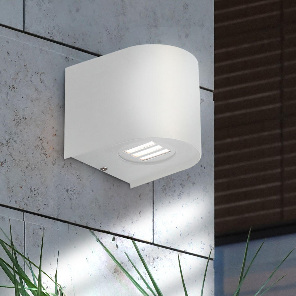 LED AUSSENWANDLEUCHTE Kunststoff Weiß - Weiß, Kunststoff (11.7/10/10.5cm) - Nowa