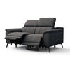 RELAXSOFA FIERO 2-Sitzer mit 2 Relaxfunktionen, dunkelgrau - Dunkelgrau/Schwarz, Holzwerkstoff/Textil (170/82/103cm) - Courtois Laville