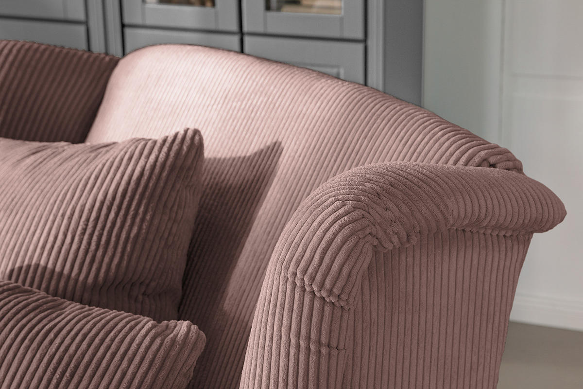 XXL SESSEL - Cord - Mauve, Holz/Textil (135/100/128cm) - home24