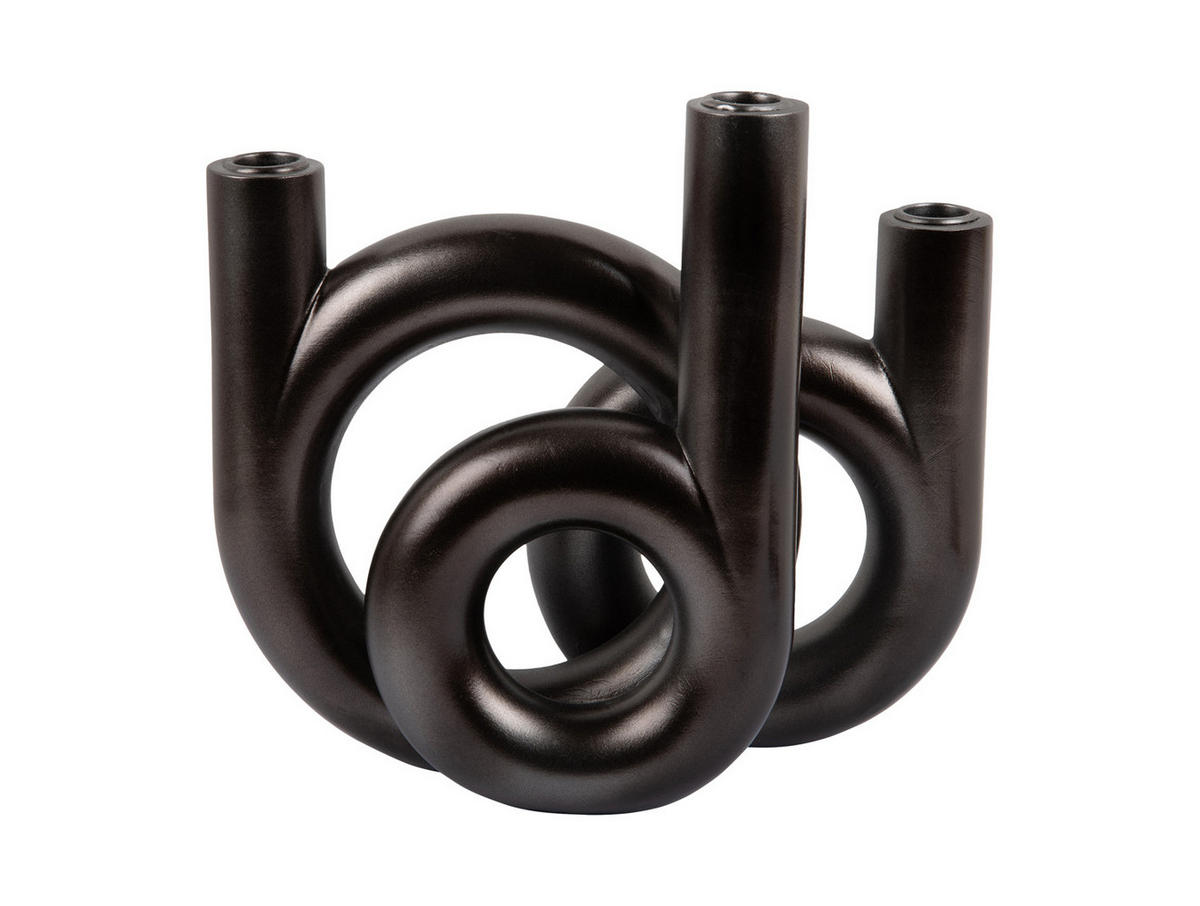 KERZENSTANDER Rings 18/12/20 cm - Grau, Kunststoff (12/20/18cm) - Present Time