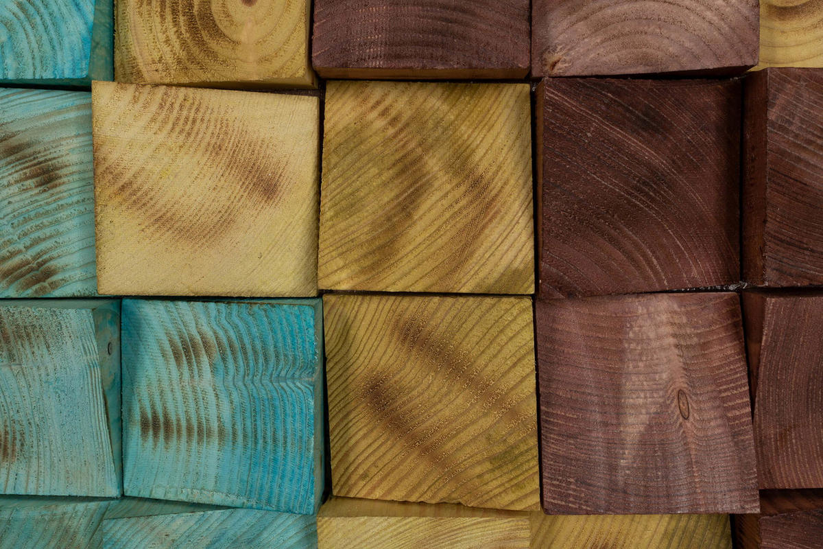 HOLZBILD Bunt 102/55 cm - Multicolor, Holz (6.5/55cm) - KUNSTLOFT