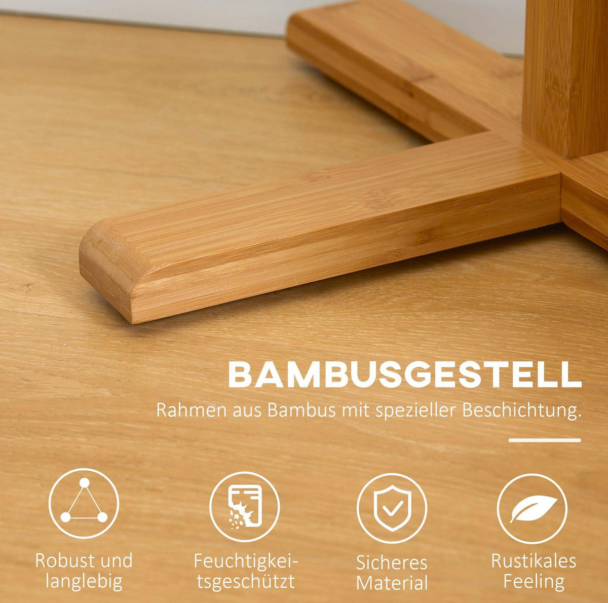 GARDEROBENSTÄNDER 49,5/49,5/178 cm mit 8 Haken und platzsparendem Design, Natur - Naturfarben, Naturmaterialien (49.5/178/49.5cm) - Redom