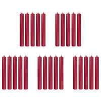 STABKERZE (25er Set) Rainbow - Bordeaux, Paraffin (2.2/18/2.2cm) - BUTLERS