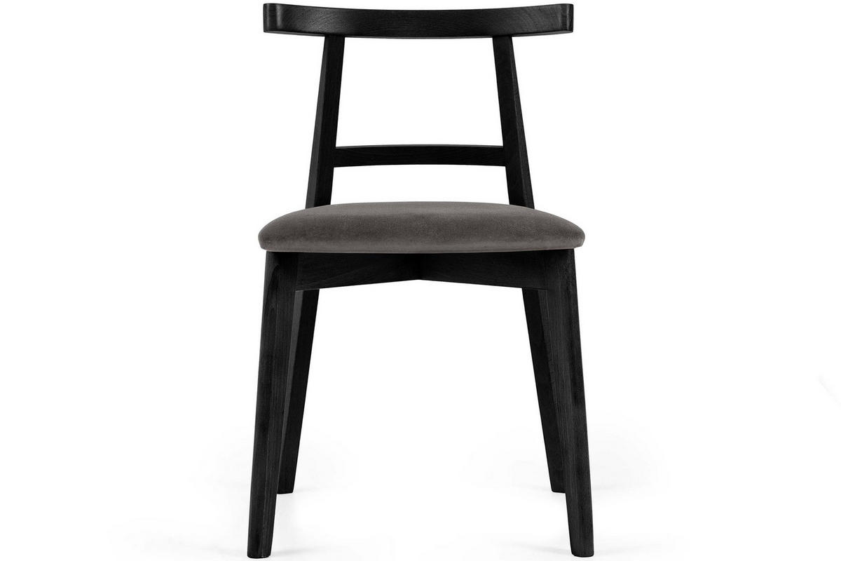 ESSTISCHSTÜHLE LILIO 2 St Vintage, Grau / schwarz - Schwarz/Grau, Holz/Textil (47/76/45cm) - KONSIMO®