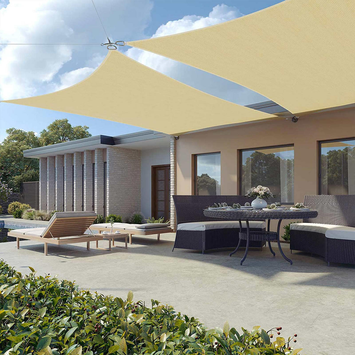 SONNENSEGEL 3 X 3 M - Gelb, Textil (300/300cm) - Hansiro