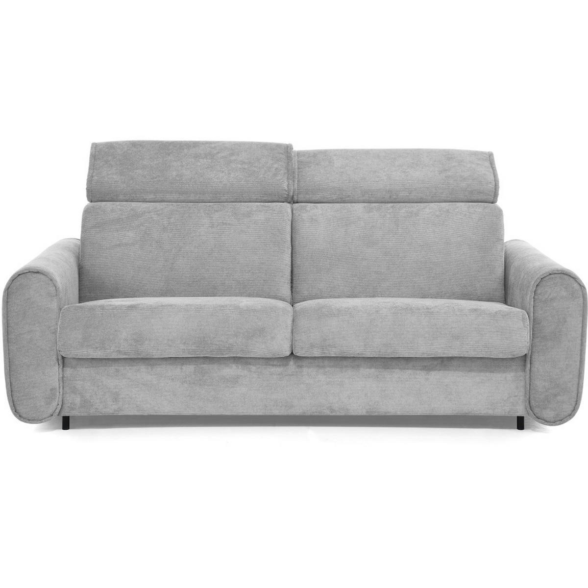 SCHLAFSOFA Pavarti mit italienischem Gestell, 160x195, Hellgrau - Hellgrau/Schwarz, Holzwerkstoff/Textil (214/88/100cm) - Beautysofa