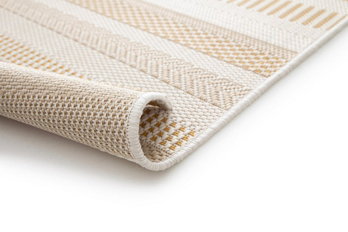 TEPPICH für Innen- und Außenbereich gestreift gelb - Gelb, Textil (160/230cm) - AFK Living