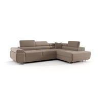 ECKSOFA Monaro Mit Schlaffunktion - Beige, Holzwerkstoff/Textil (275/202cm) - Fun Möbel