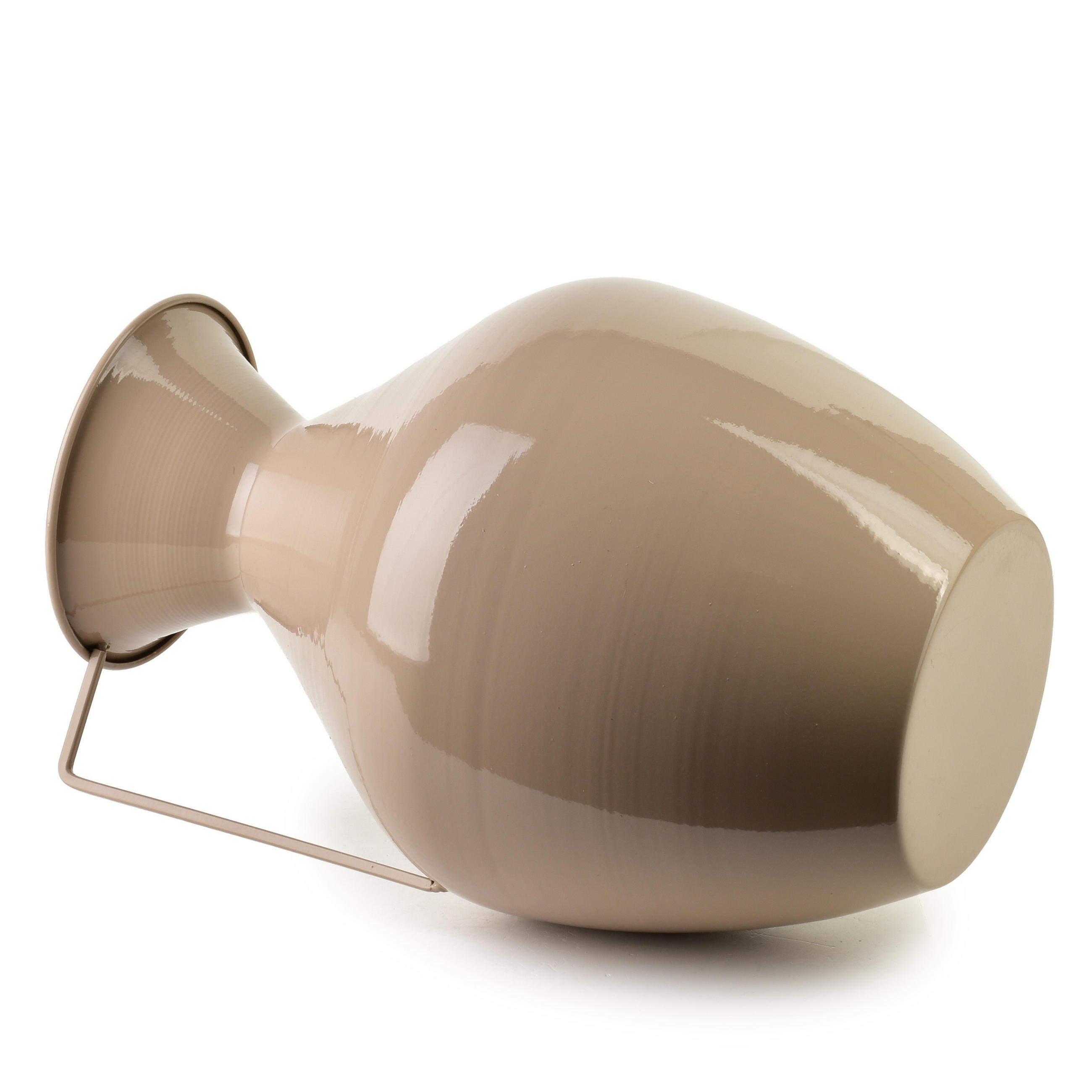 VASE Roger Beige 15,7x25xh37 cm Metall - Beige, Metall (37cm) - Mondex