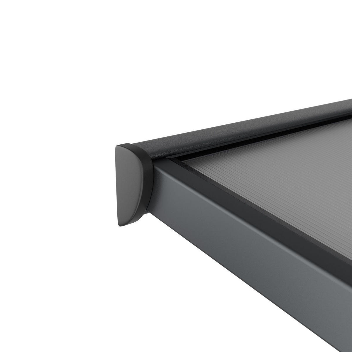 TERRASSENDACH Borneo Aluminium 5,5x3m dunkelgrau - Dunkelgrau, Metall (556/300/300cm) - Juskys