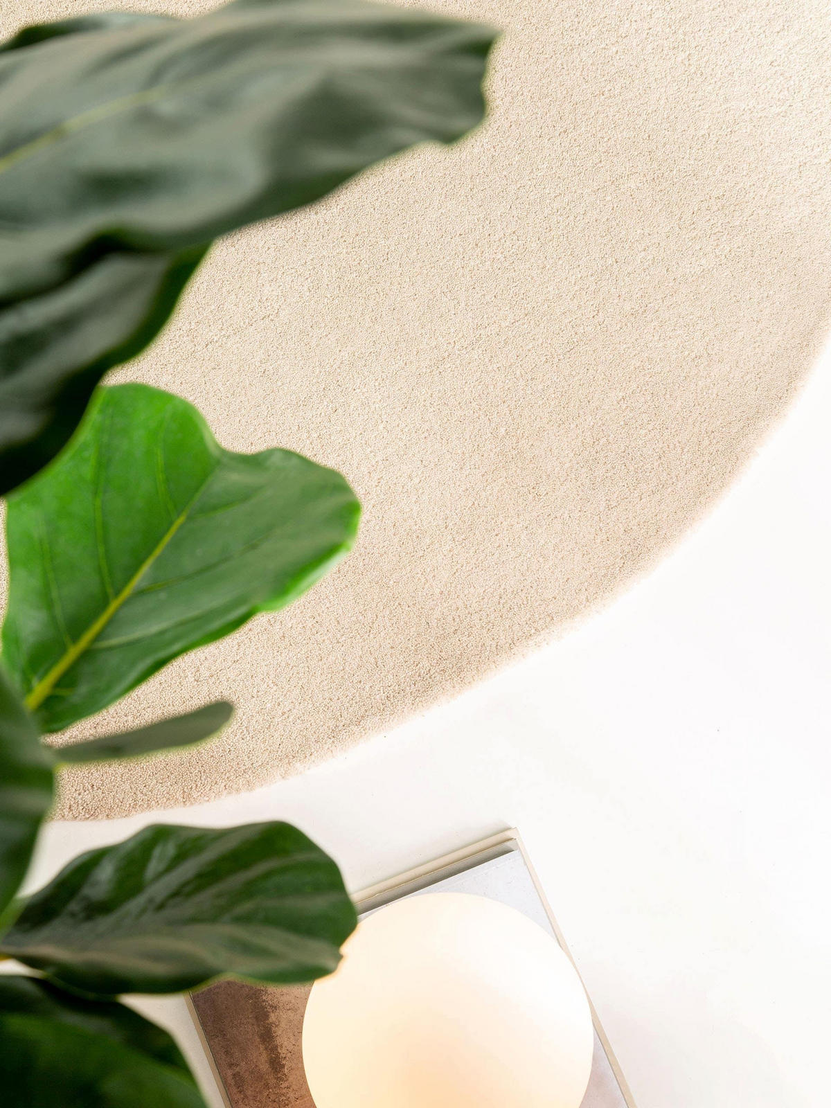 WOLLTEPPICH Bent Cream ø 150 cm rund - Creme, Textil (150/150cm) - benuta Nest
