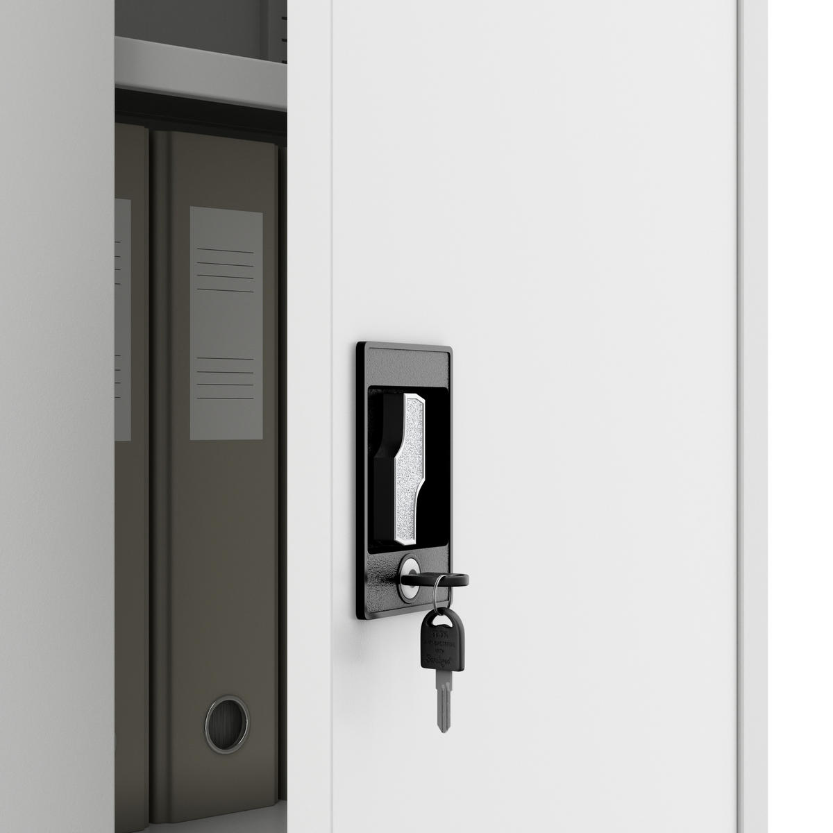 METALL-BÜROSCHRANK JAN II D600 - Weiß, Metall (115/185/60cm) - Jan Nowak