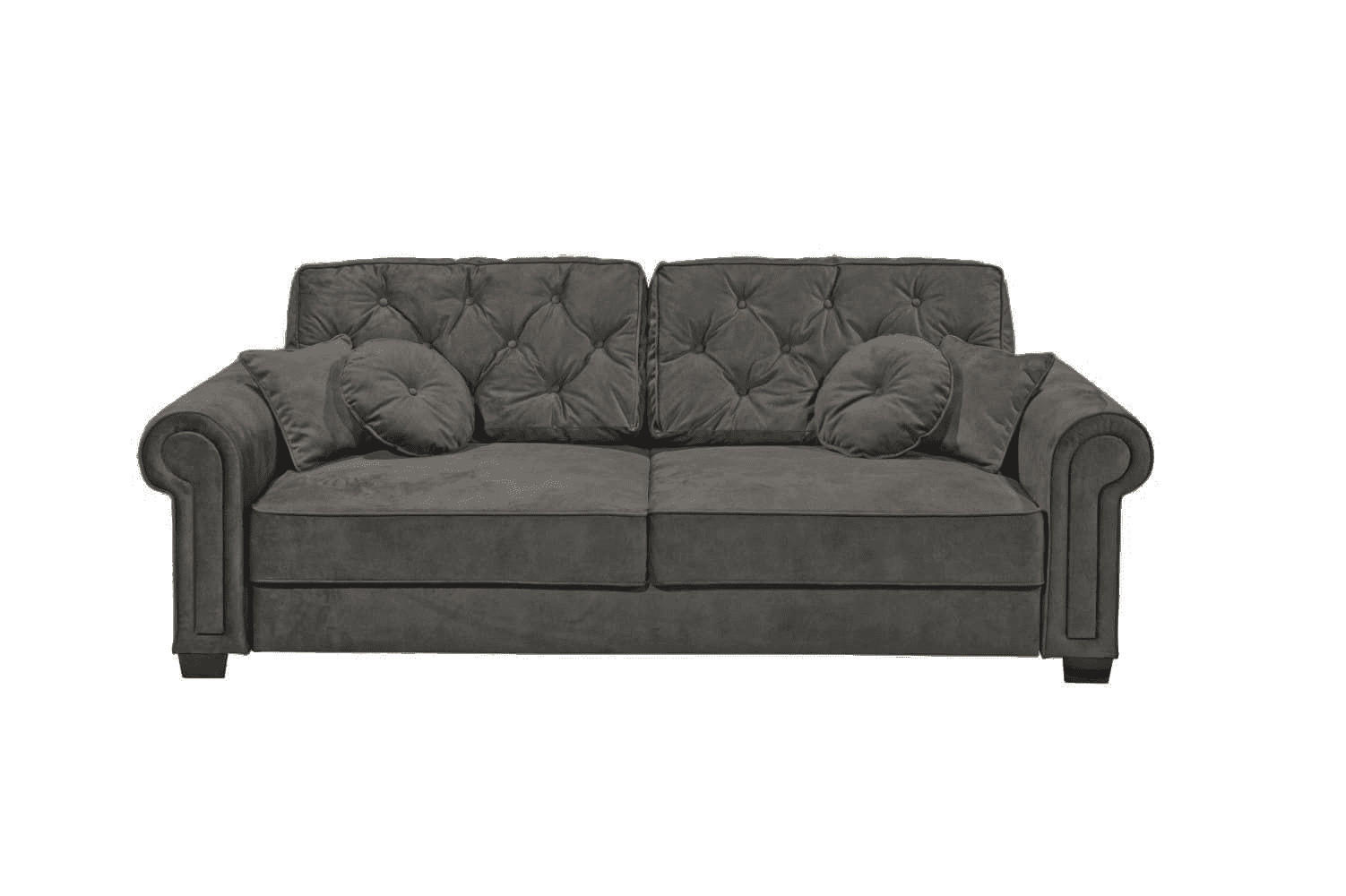 2-SITZER mit Schlaffunktion und Bettkasten - Anthrazit/Bernsteinfarben, Kunststoff/Textil (252/102/115cm) - ed exciting design