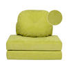 1-SITZER BODENSOFA Cord hellgrün mit Schlaffunktion Olden - Grün, Textil (81/54/91cm) - Beliani
