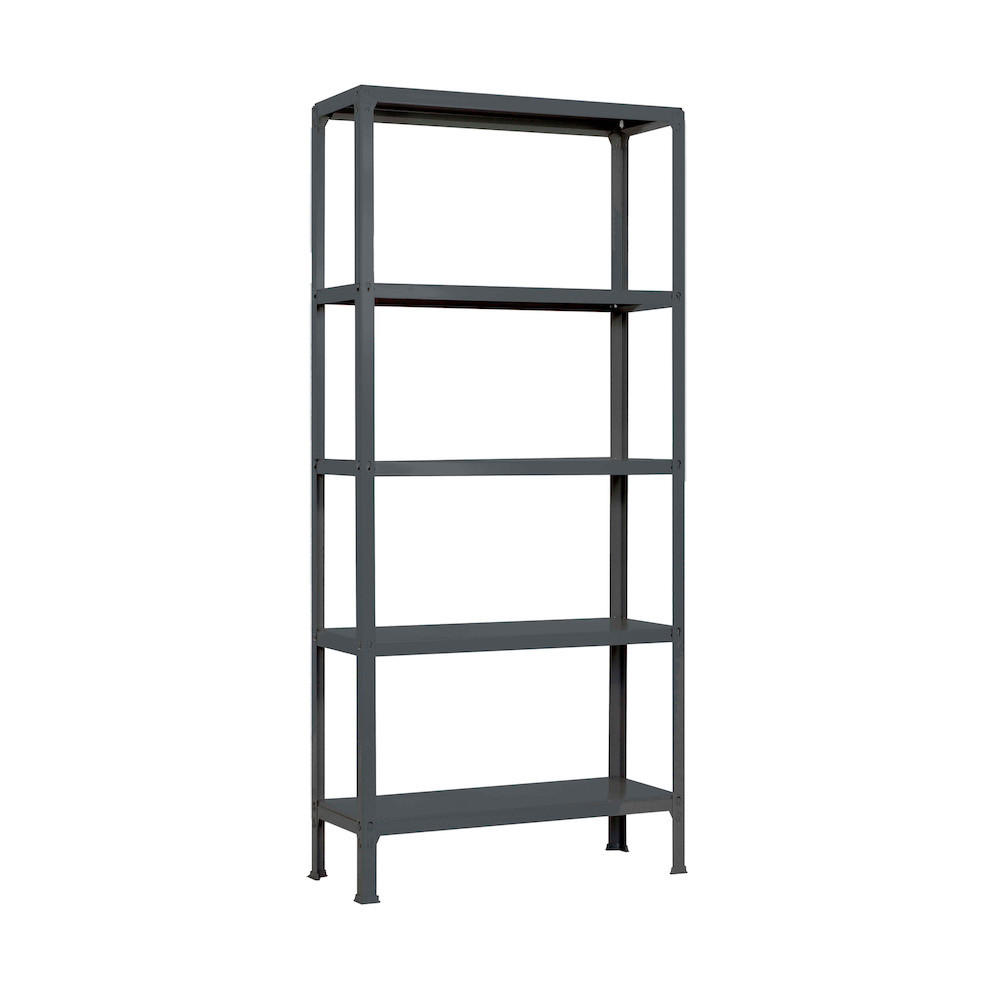 WOHNREGAL LIVING KOALA METAL mit 5 Fachböden | HxBxT 180x80x30cm | Fachlast 150kg | Anthrazit/Anthrazit - Anthrazit, Metall (80/180/30cm) - PROREGAL