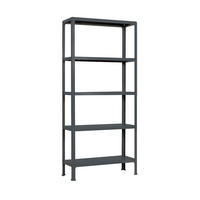 WOHNREGAL LIVING KOALA METAL mit 5 Fachböden | HxBxT 180x100x30cm | Fachlast 150kg | Anthrazit/Anthrazit - Anthrazit, Metall (100/180/30cm) - PROREGAL