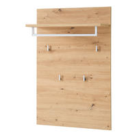 GARDEROBENPANEEL 78 cm - Eiche Artisan Dekor - Weiß, Holzwerkstoff/Metall (78/117/30cm) - home24