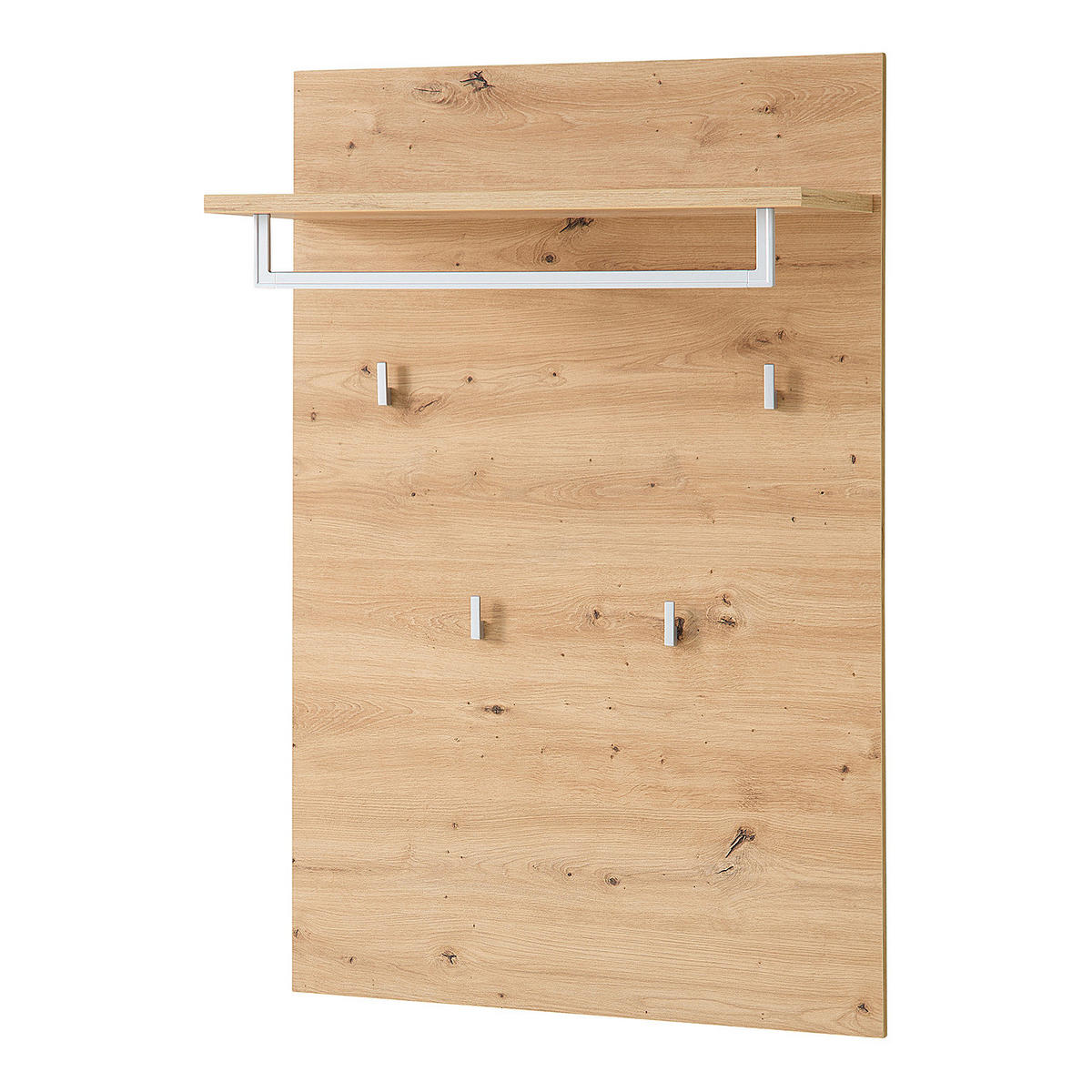 GARDEROBENPANEEL 78 cm - Eiche Artisan Dekor - Weiß, Holzwerkstoff/Metall (78/117/30cm) - home24